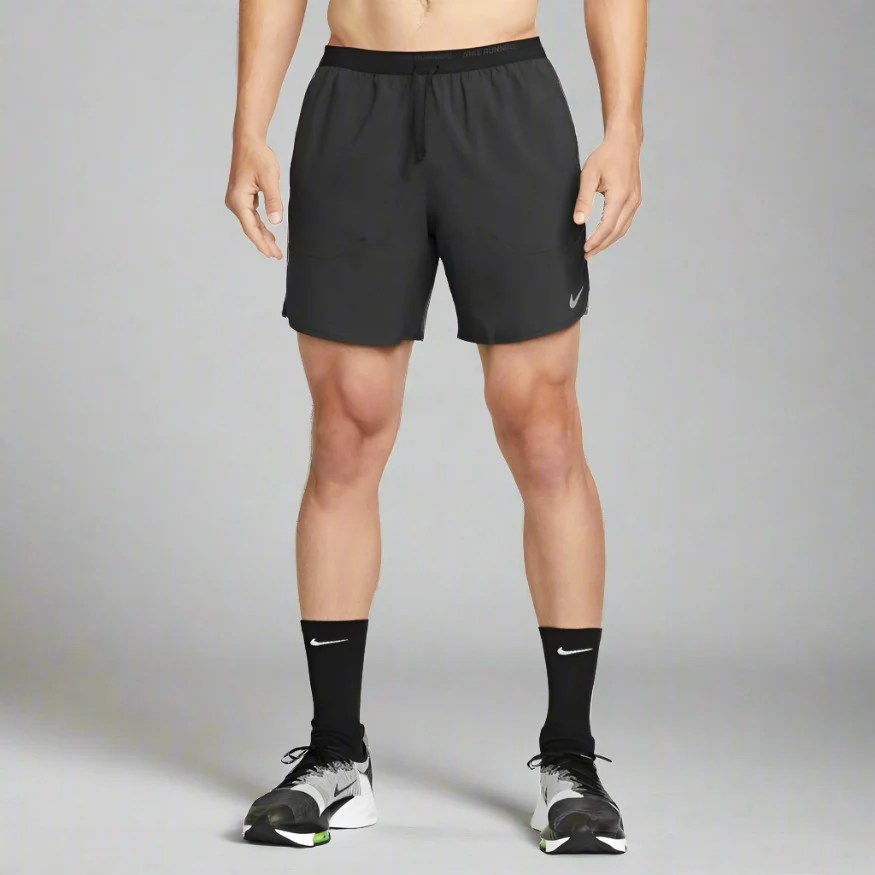 Mens Dri-FIT Stride 7 Inch Brief-Lined Running Shorts - Black - Image 3