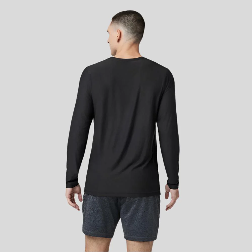 Mens Long-Sleeve Strato Tech Tee - Black - Image 4
