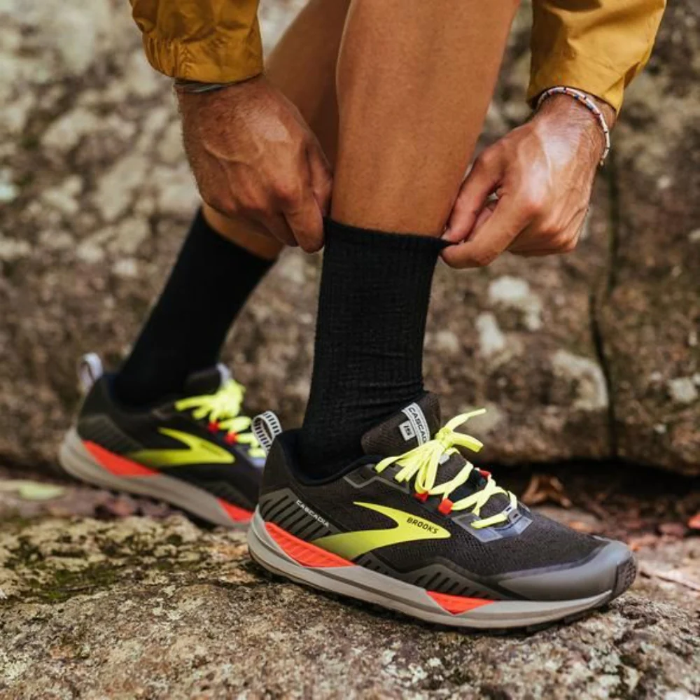 Unisex Merino 10 Cushion Mini Crew - Charcoal - Image 3