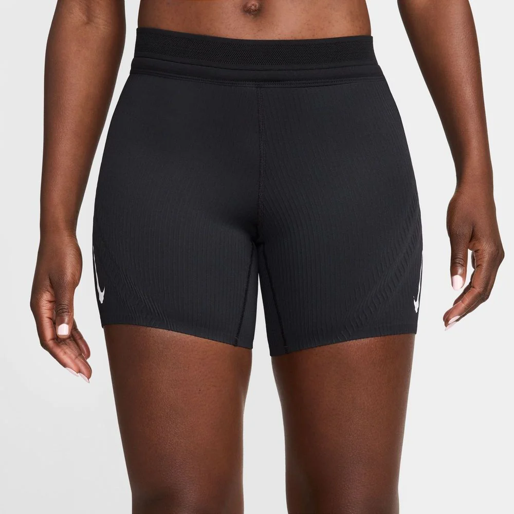 Womens Dri-FIT ADV Aeroswift Mid-Rise 5 Inch Running Shorts - Black - Image 3