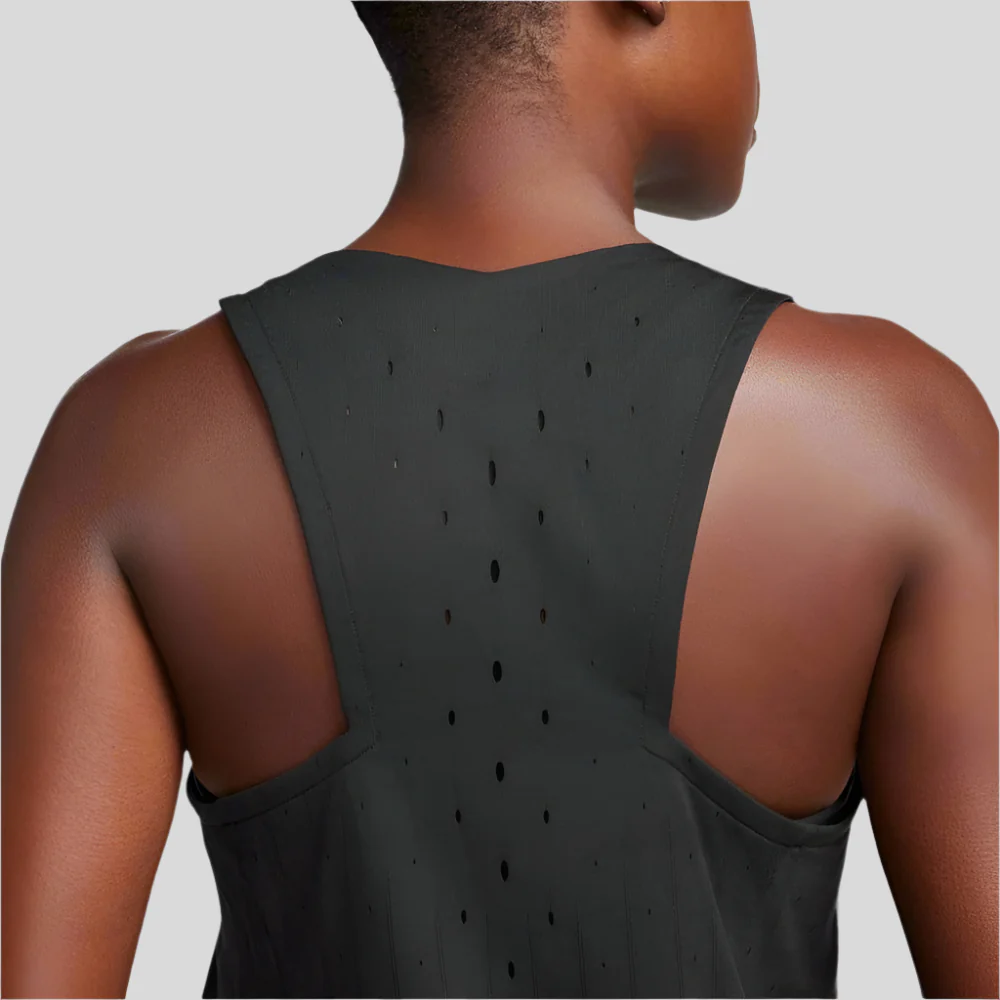 Womens Dri-FIT ADV AeroSwift Running Singlet - Black - Image 3