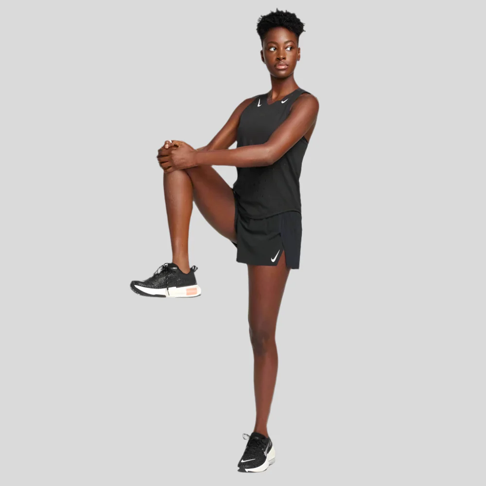 Womens Dri-FIT ADV AeroSwift Running Singlet - Black - Image 4